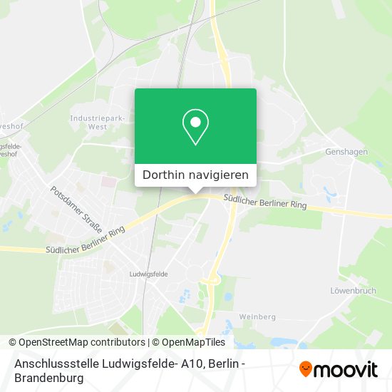 Anschlussstelle Ludwigsfelde- A10 Karte