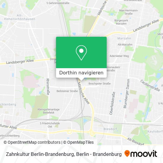 Zahnkultur Berlin-Brandenburg Karte