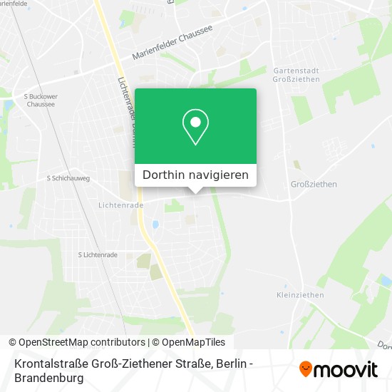 Krontalstraße Groß-Ziethener Straße Karte