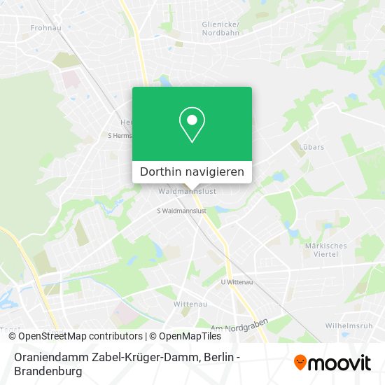 Oraniendamm Zabel-Krüger-Damm Karte