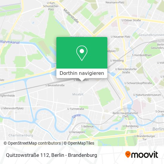 Quitzowstraße 112 Karte