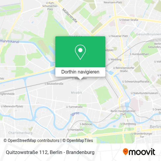 Quitzowstraße 112 Karte