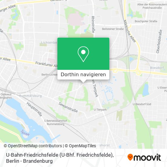 U-Bahn-Friedrichsfelde (U-Bhf. Friedrichsfelde) Karte