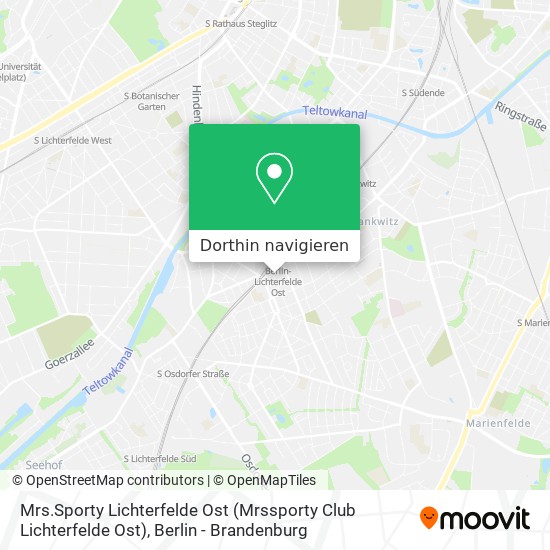 Mrs.Sporty Lichterfelde Ost (Mrssporty Club Lichterfelde Ost) Karte