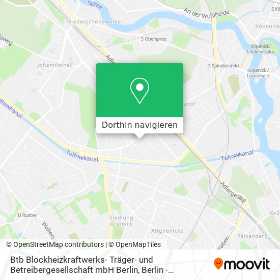 Btb Blockheizkraftwerks- Träger- und Betreibergesellschaft mbH Berlin Karte