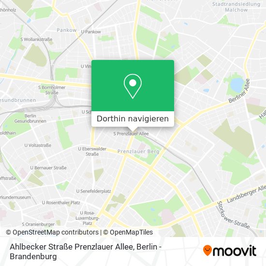 Ahlbecker Straße Prenzlauer Allee Karte