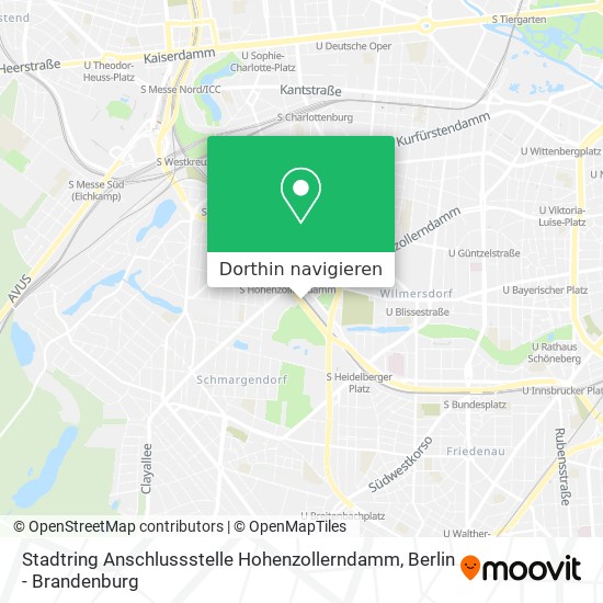 Stadtring Anschlussstelle Hohenzollerndamm Karte