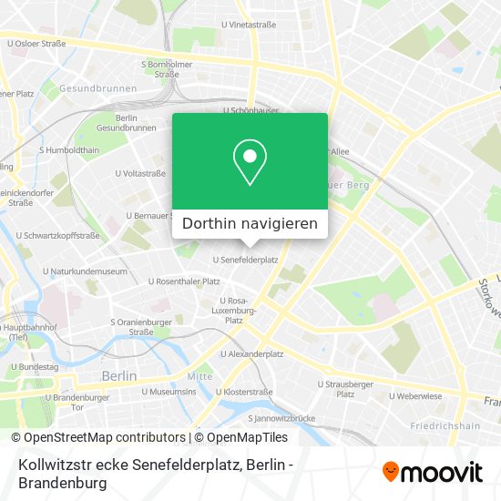 Kollwitzstr ecke Senefelderplatz Karte