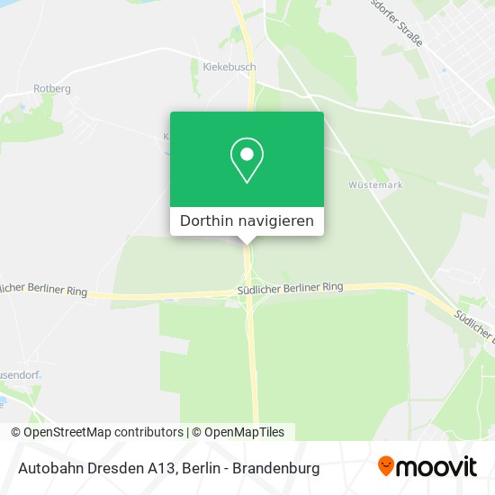 Autobahn Dresden A13 Karte