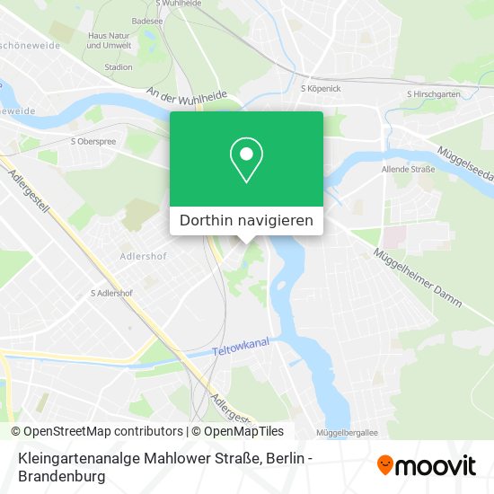 Kleingartenanalge Mahlower Straße Karte