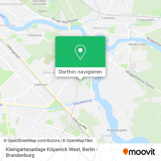 Kleingartenanlage Köpenick West Karte