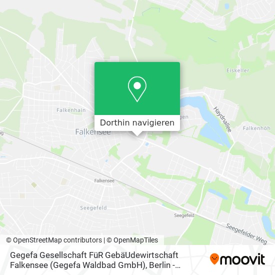 Gegefa Gesellschaft FüR GebäUdewirtschaft Falkensee (Gegefa Waldbad GmbH) Karte