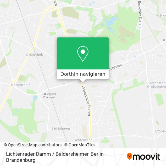 Lichtenrader Damm / Baldersheimer Karte