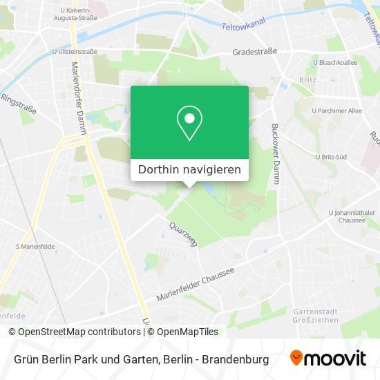 Grün Berlin Park und Garten Karte