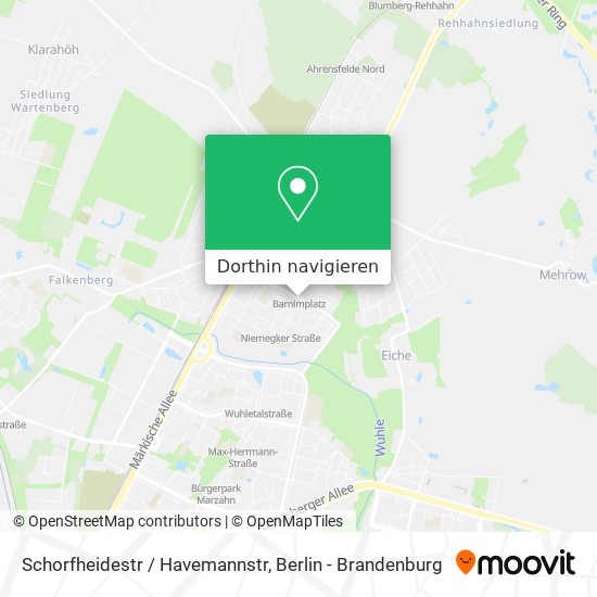 Schorfheidestr / Havemannstr Karte