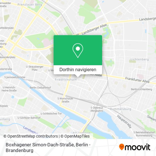 Boxhagener Simon-Dach-Straße Karte