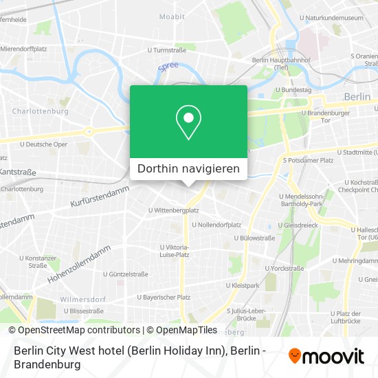Berlin City West hotel (Berlin Holiday Inn) Karte