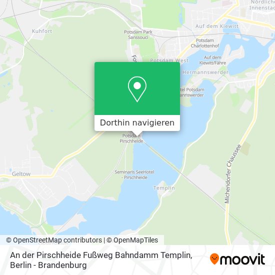 An der Pirschheide Fußweg Bahndamm Templin Karte