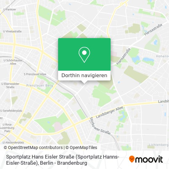 Sportplatz Hans Eisler Straße Karte