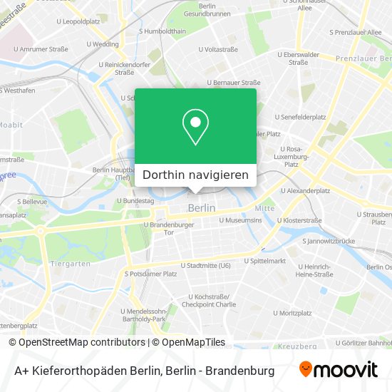 A+ Kieferorthopäden Berlin Karte