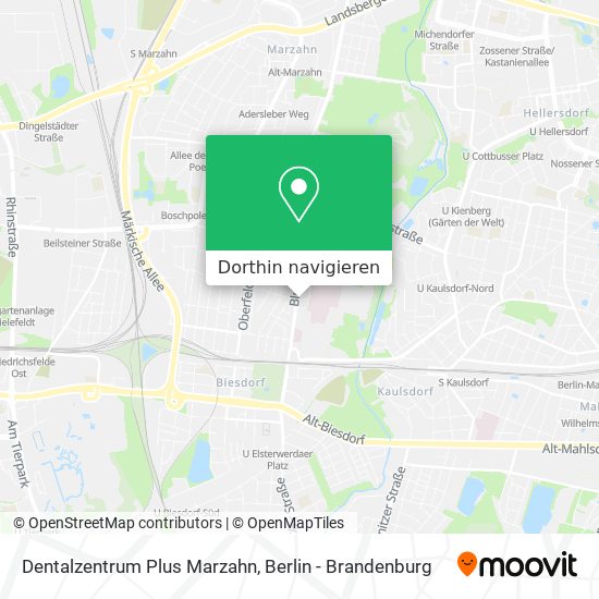 Dentalzentrum Plus Marzahn Karte