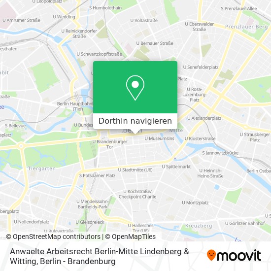 Anwaelte Arbeitsrecht Berlin-Mitte Lindenberg & Witting Karte