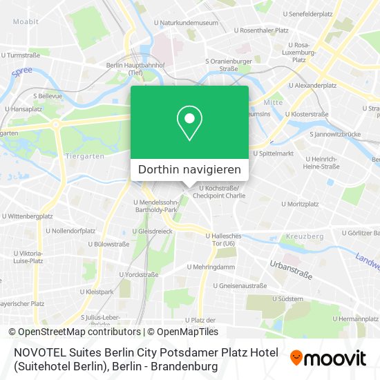 NOVOTEL Suites Berlin City Potsdamer Platz Hotel (Suitehotel Berlin) Karte