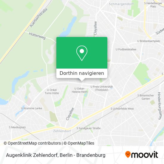 Augenklinik Zehlendorf Karte