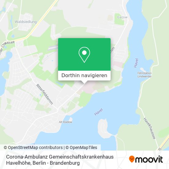 Corona-Ambulanz Gemeinschaftskrankenhaus Havelhöhe Karte