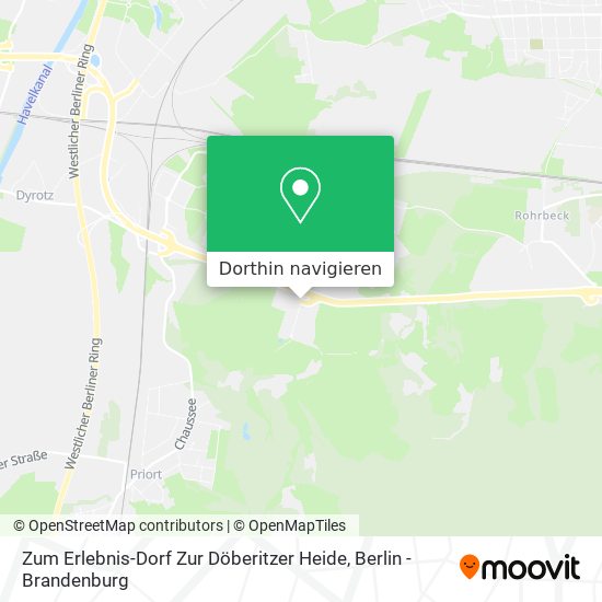 Zum Erlebnis-Dorf Zur Döberitzer Heide Karte