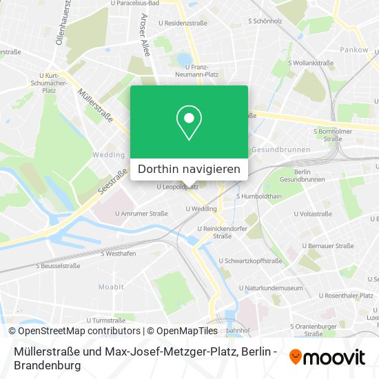 Müllerstraße und Max-Josef-Metzger-Platz Karte
