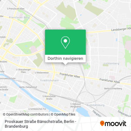 Proskauer Straße Bänschstraße Karte