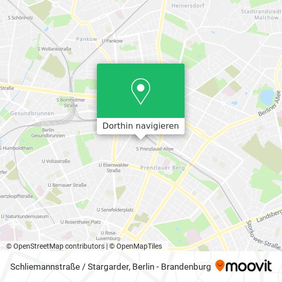 Schliemannstraße / Stargarder Karte