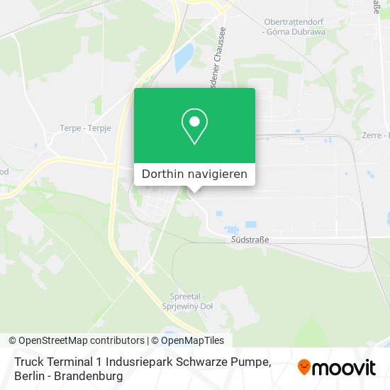 Truck Terminal 1 Indusriepark Schwarze Pumpe Karte