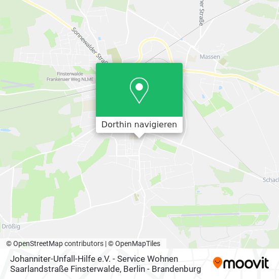 Johanniter-Unfall-Hilfe e.V. - Service Wohnen Saarlandstraße Finsterwalde Karte