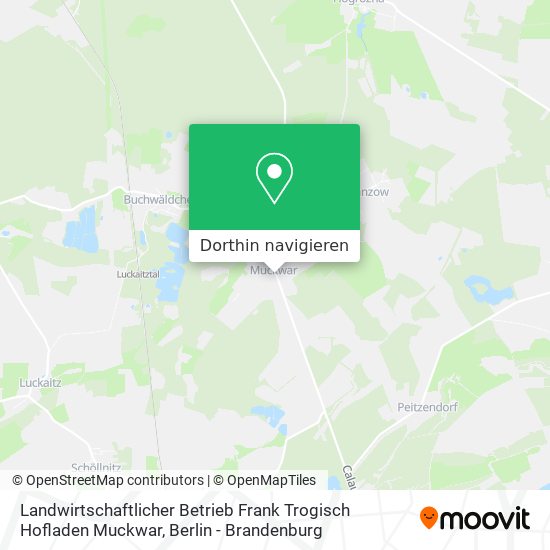 Landwirtschaftlicher Betrieb Frank Trogisch Hofladen Muckwar Karte