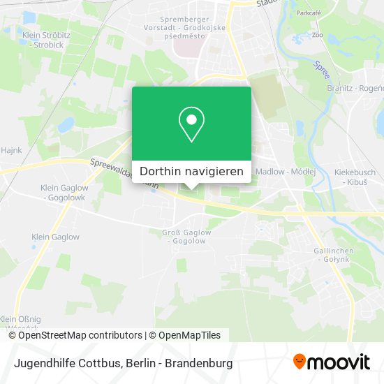 Jugendhilfe Cottbus Karte