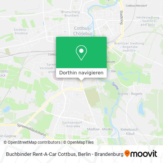 Buchbinder Rent-A-Car Cottbus Karte