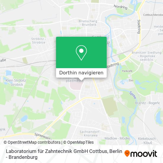 Laboratorium für Zahntechnik GmbH Cottbus Karte