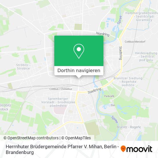 Herrnhuter Brüdergemeinde Pfarrer V. Mihan Karte
