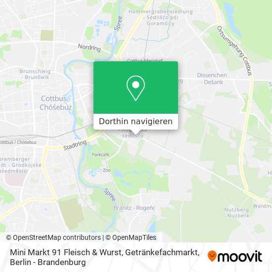 Mini Markt 91 Fleisch & Wurst, Getränkefachmarkt Karte