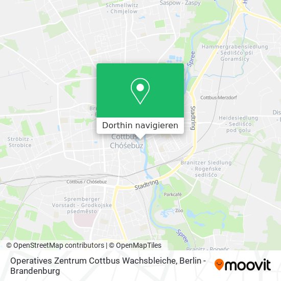 Operatives Zentrum Cottbus Wachsbleiche Karte