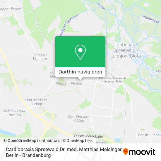 Cardiopraxis Spreewald Dr. med. Matthias Meisinger Karte