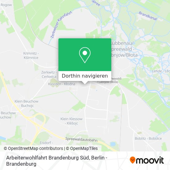 Arbeiterwohlfahrt Brandenburg Süd Karte