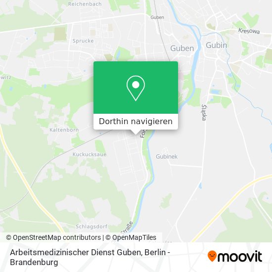 Arbeitsmedizinischer Dienst Guben Karte