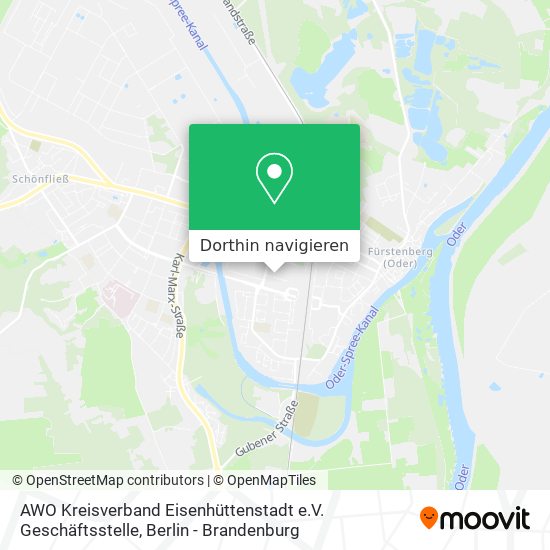 AWO Kreisverband Eisenhüttenstadt e.V. Geschäftsstelle Karte