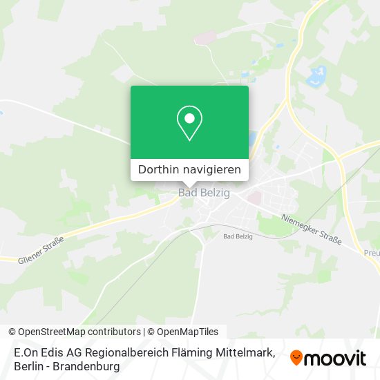 E.On Edis AG Regionalbereich Fläming Mittelmark Karte