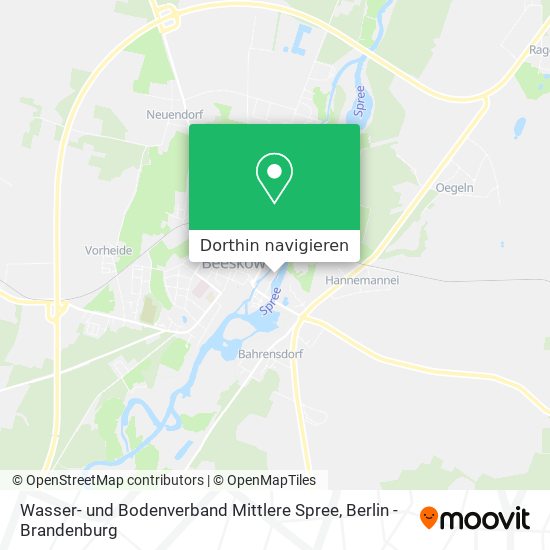 Wasser- und Bodenverband Mittlere Spree Karte