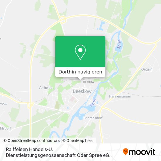 Raiffeisen Handels-U. Dienstleistungsgenossenschaft Oder Spree eG Baumarkt Karte