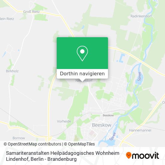 Samariteranstalten Heilpädagogisches Wohnheim Lindenhof Karte